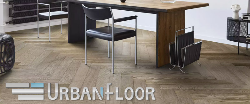 Urbanfloor prefinished engineered, luxury SPC vinyl, and laminate flooring.