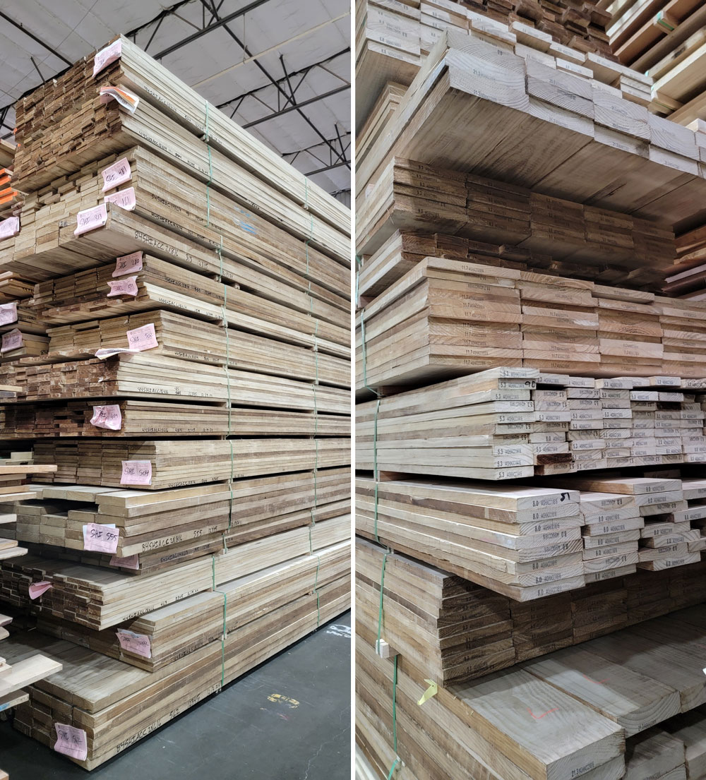 Sup HI Accoya Lumber regraded in the Hardwood Industries proprietary grading system.