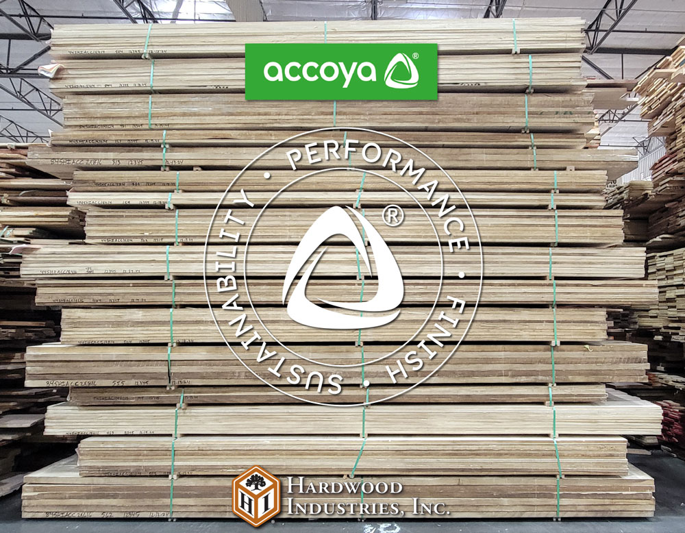 Accoya Lumber in the Hardwood Industries Warehouse.