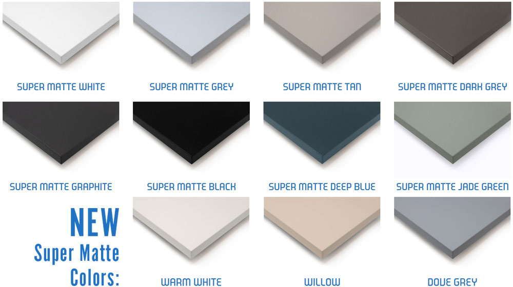 MIRLUX Premium Super Matte Panel Color Options