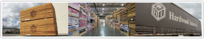 Products and warehouse at Hardwood Industries Sherwood.