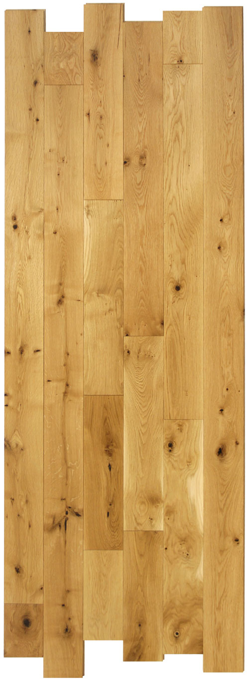 Home Collection River Series Solid White Oak Prefinished Flooring in a Natural Finish.